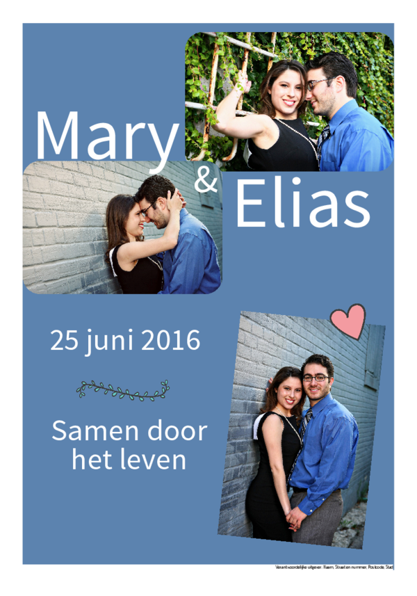 Maak je eigen krant sjabloon huwelijk | Happiedays