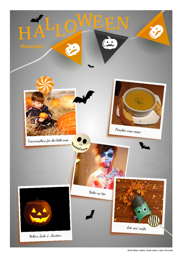 make a newspaper newspaper template halloween - happiedays