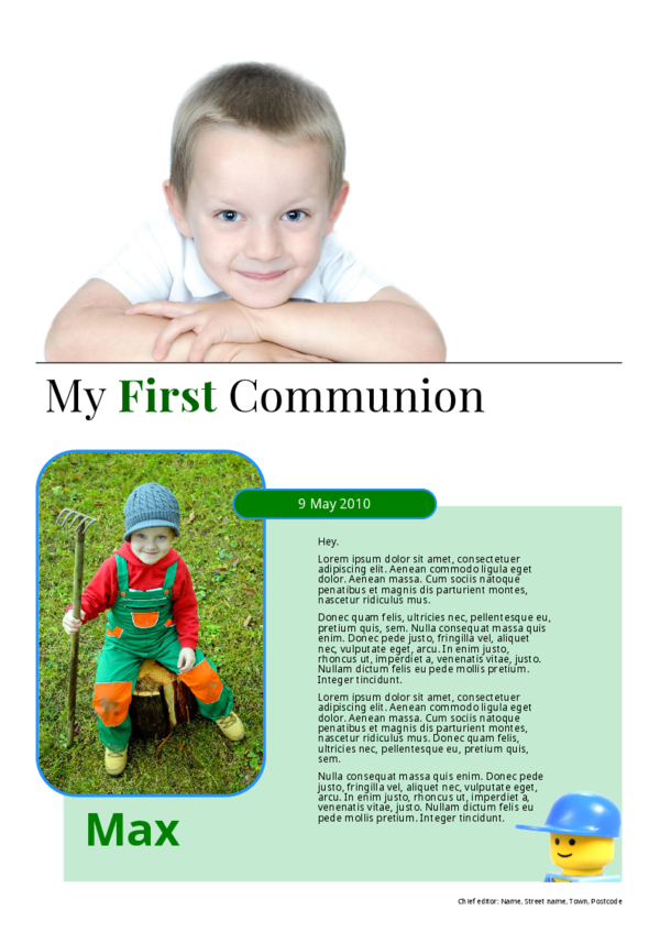 make a newspaper newspaper template first communion - happiedays