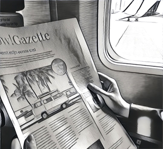 make a newspaper to commemorate your travels - Happiedays